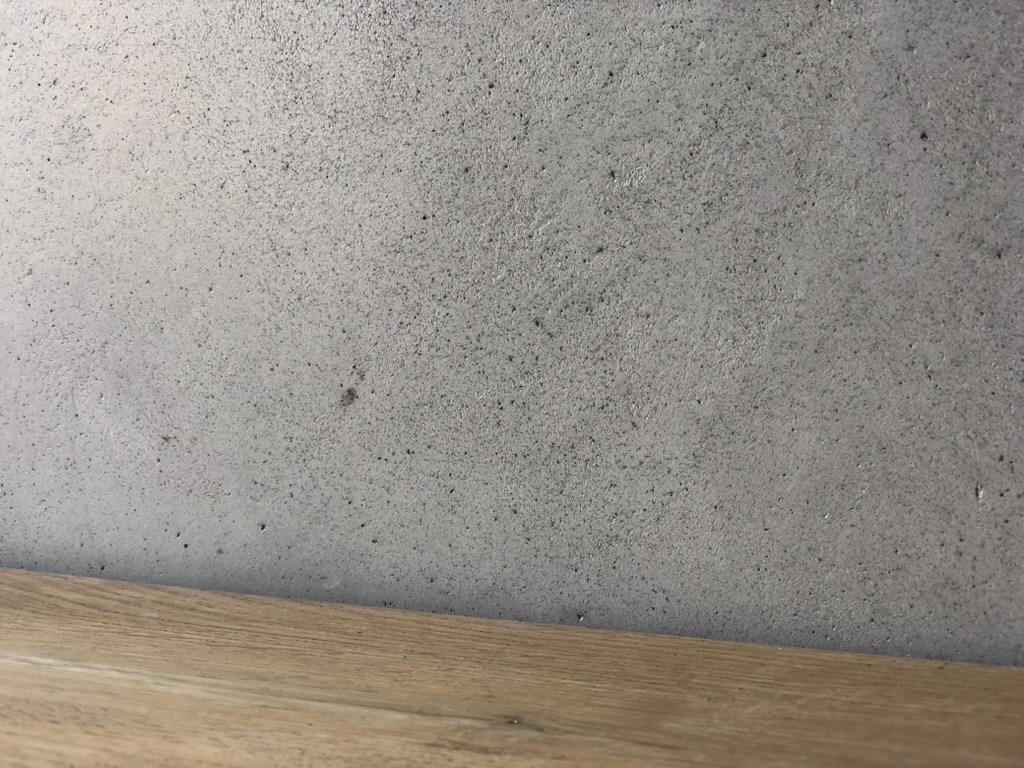 Leempleister wand met plinten