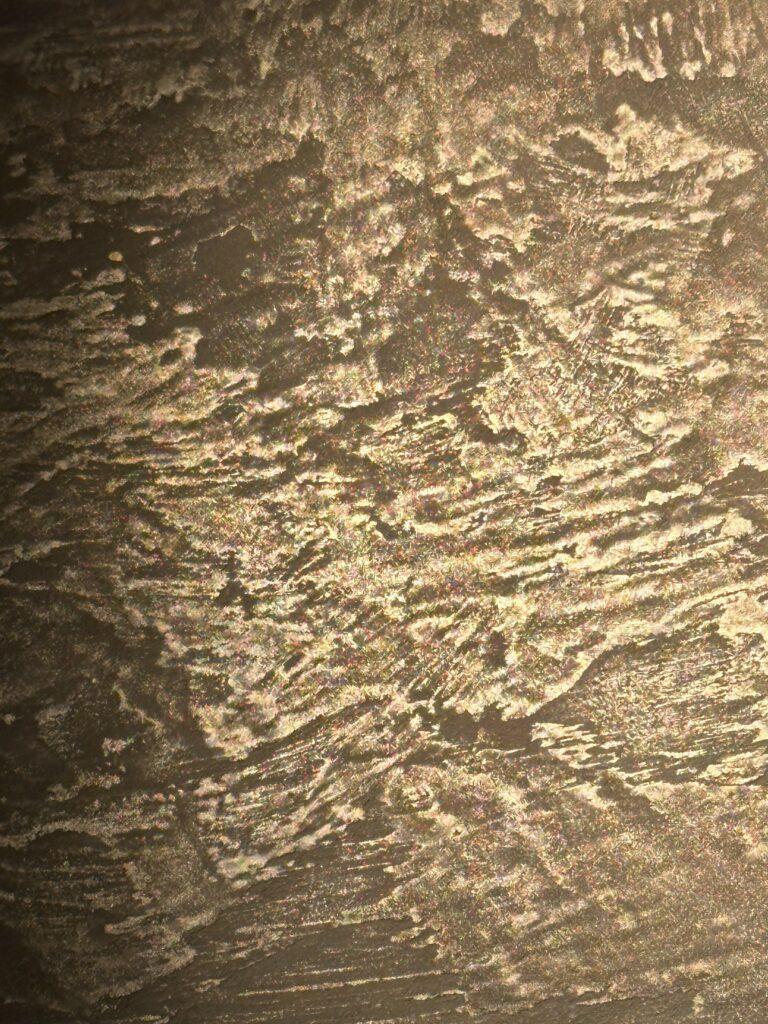 Metallic decoratieve stucafwerking, detail